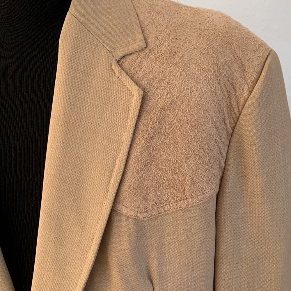 Vintage Pen West Pendleton Western Blazer Suede Elbow Patches size 46L - Picture 2 of 11